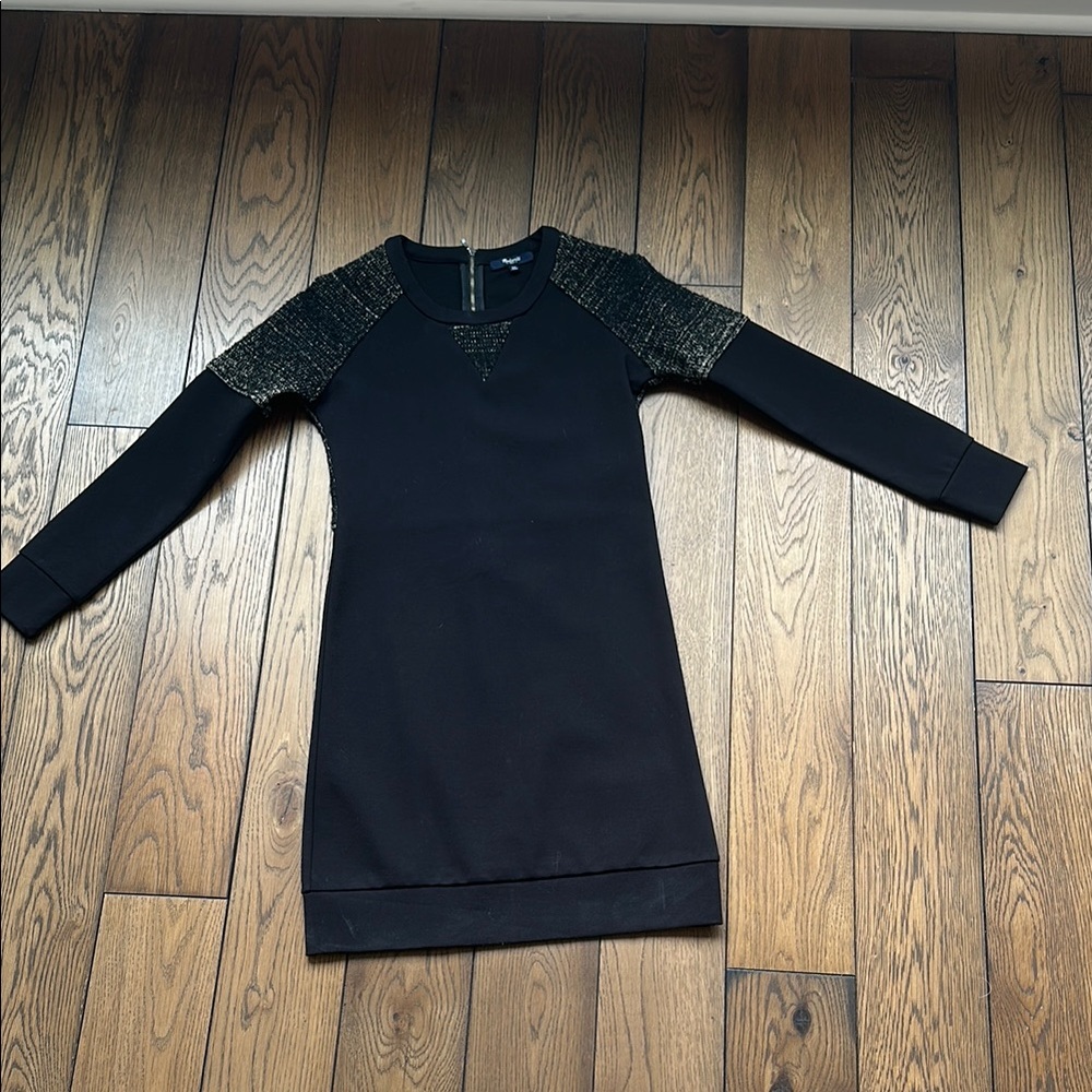 Black Dress with Gold Accents